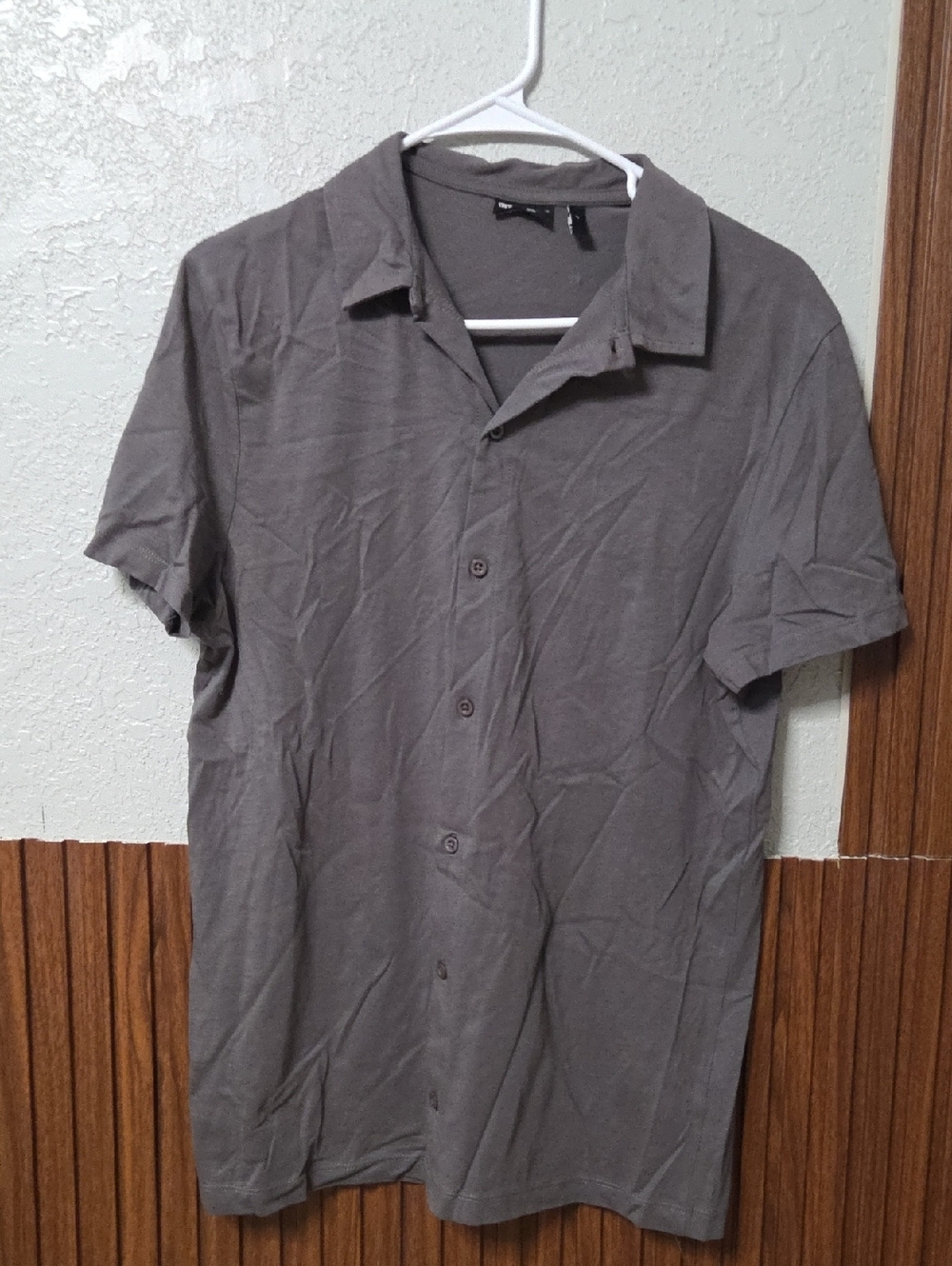 ASOS Men's Short-Sleeve Button Down Shirt — Gray Small Sz [1071]